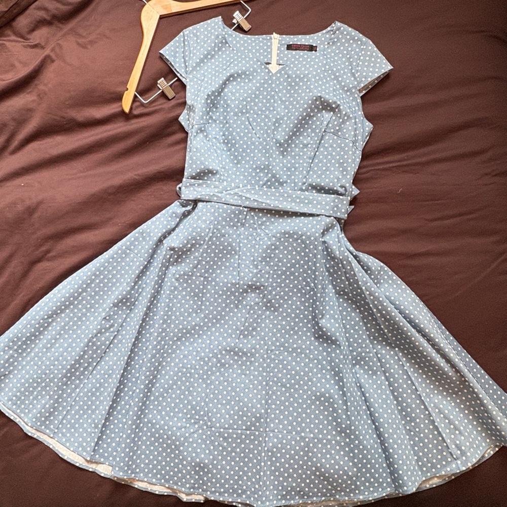 Blue Polka Dot Dress